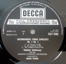 Load image into Gallery viewer, Rachmaninov* / Vladimir Ashkenazy, London Symphony Orchestra, André Previn : The Four Piano Concertos / Rhapsody On A Theme Of Paganini (3xLP + Box)
