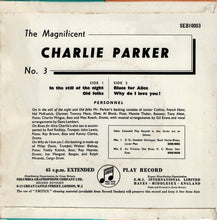 Load image into Gallery viewer, Charlie Parker : The Magnificent Charlie Parker (No. 3) (7&quot;, EP, Mono)
