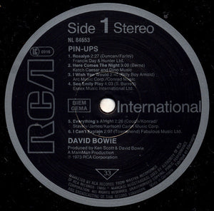 Bowie* : Pinups (LP, Album, RE)