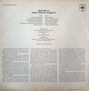 Bob Dylan : John Wesley Harding (LP, Album, Mono)