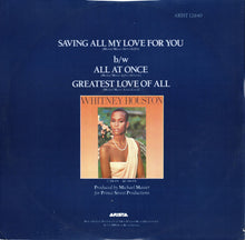 Load image into Gallery viewer, Whitney Houston : Saving All My Love For You (12", Single)
