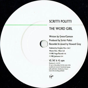 Scritti Politti With Ranking Ann : The Word Girl (7", Single)