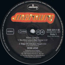 Load image into Gallery viewer, Bon Jovi : Livin&#39; On A Prayer / You Give Love A Bad Name / Edge Of A Broken Heart (12&quot;, Maxi)
