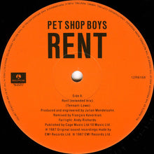 Load image into Gallery viewer, Pet Shop Boys : Rent (12", Single)
