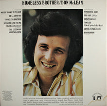 Load image into Gallery viewer, Don McLean : Homeless Brother (LP, Album, Ter)

