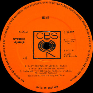 Home (2) : Home (LP, Album, CBS)