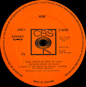 Home (2) : Home (LP, Album, CBS)
