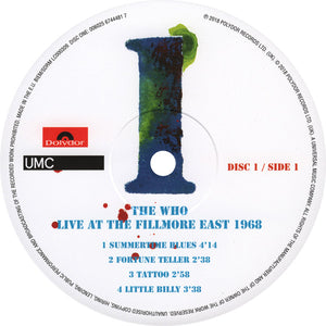 The Who : Live At The Fillmore East 1968 (3xLP, RM, 180)