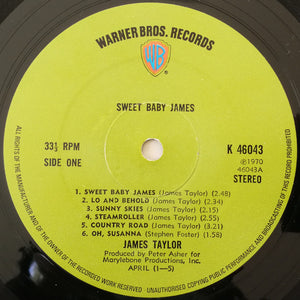 James Taylor (2) : Sweet Baby James (LP, Album, RE, Gre)
