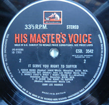 Load image into Gallery viewer, John Lee Hooker : It Serve You Right To Suffer (LP, Album)
