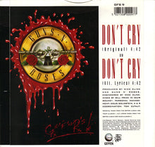 Load image into Gallery viewer, Guns N&#39; Roses : Don&#39;t Cry (7&quot;, Single, Sil)
