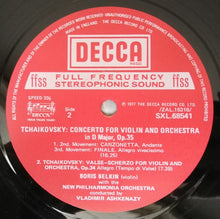 Load image into Gallery viewer, Tchaikovsky*, Boris Belkin, New Philharmonia*, Vladimir Ashkenazy : Violin Concerto / Valse-Scherzo (LP, RE, Red)
