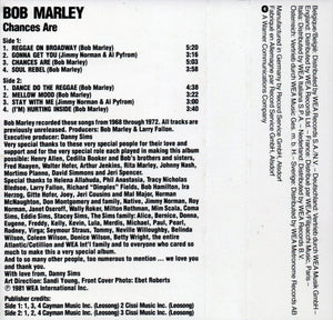 Bob Marley : Chances Are (Cass, Album)