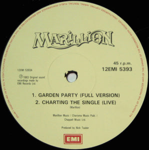 Marillion : Garden Party (The Great Cucumber Massacre) (12", Single, Cre)