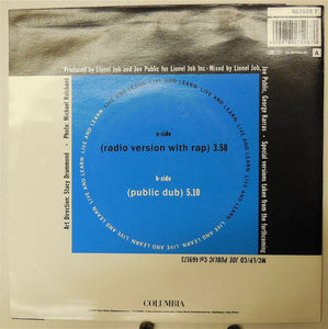 Joe Public : Live And Learn (7", Single, Sol)