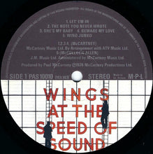 Load image into Gallery viewer, Wings (2) : Wings At The Speed Of Sound (LP, Album)
