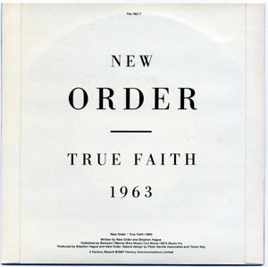 New Order : True Faith / 1963 (7", Single, Sil)