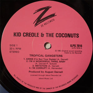 Kid Creole & The Coconuts* : Tropical Gangsters (LP, Album)