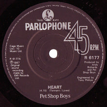 Load image into Gallery viewer, Pet Shop Boys : Heart (7", Single, Bla)
