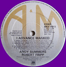 Load image into Gallery viewer, Andy Summers &amp; Robert Fripp : I Advance Masked (LP, Album)

