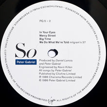 Load image into Gallery viewer, Peter Gabriel : So (LP, Album, Cop)
