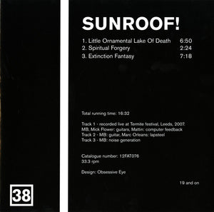 Kemialliset Ystävät / Sunroof! : Split Series #19 (12", Ltd)