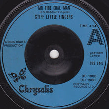 Load image into Gallery viewer, Stiff Little Fingers : Back To Front / Mr Fire Coal-Man (7&quot;, Single)

