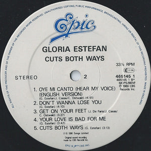 Gloria Estefan : Cuts Both Ways (LP, Album)