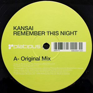 Kansai : Remember This Night (12", One)