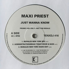 Load image into Gallery viewer, Maxi Priest : Just Wanna Know (12", Promo)
