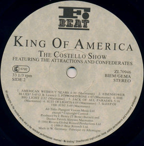 The Costello Show Featuring The Attractions And Confederates* : King Of America (LP, Album)
