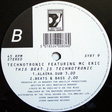 Load image into Gallery viewer, Technotronic Featuring MC Eric : This Beat Is Technotronic (12")
