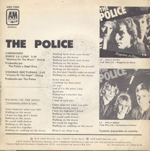 Load image into Gallery viewer, The Police : Caminando Sobre La Luna (7", Single)
