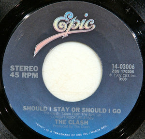 The Clash : Should I Stay Or Should I Go / Inoculated City (7", Single, Styrene, Pit)