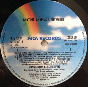 Rossington Collins Band : Anytime, Anyplace, Anywhere (LP, Gat)