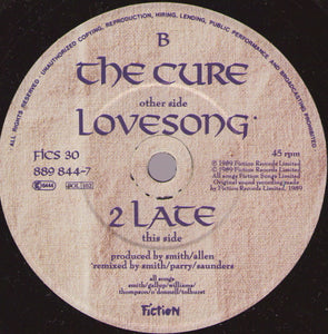 The Cure : Lovesong (7", Single, Pap)
