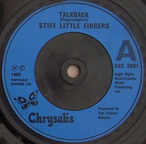 Stiff Little Fingers : Talkback (7", Single)