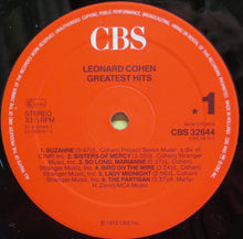 Load image into Gallery viewer, Leonard Cohen : Greatest Hits (LP, Comp, RE)
