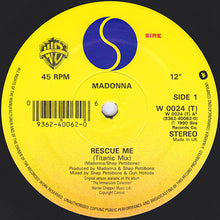 Load image into Gallery viewer, Madonna : Rescue Me (12&quot;, Single, Ltd, Pos)
