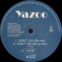 Load image into Gallery viewer, Yazoo : Don&#39;t Go (Re-Mixes) (12&quot;, Single)
