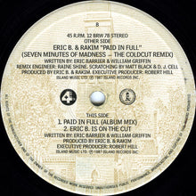 Load image into Gallery viewer, Eric B. &amp; Rakim : Paid In Full (Seven Minutes Of Madness - The Coldcut Remix) (12")
