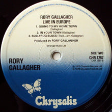 Load image into Gallery viewer, Rory Gallagher : Live In Europe (LP, Album, RE, Gat)
