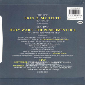 Megadeth : Skin O' My Teeth (7", Single, Ltd)