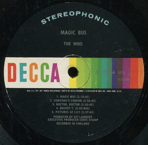 The Who : Magic Bus (LP, Album, Comp, Glo)