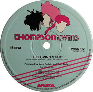 Thompson Twins : Hold Me Now (12", Single, Blu)