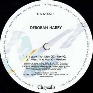 Deborah Harry : I Want That Man (12", Single)