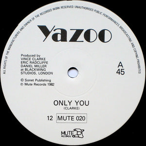 Yazoo : Only You  (12", Single)