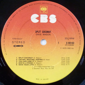 Dave Mason : Split Coconut (LP, Album)