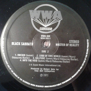 Black Sabbath : Master Of Reality (LP, Album, M/Print, RE)