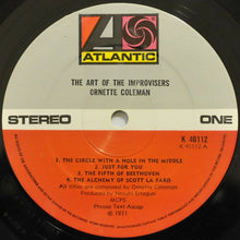 Load image into Gallery viewer, Ornette Coleman : The Art Of The Improvisers (LP, Album)
